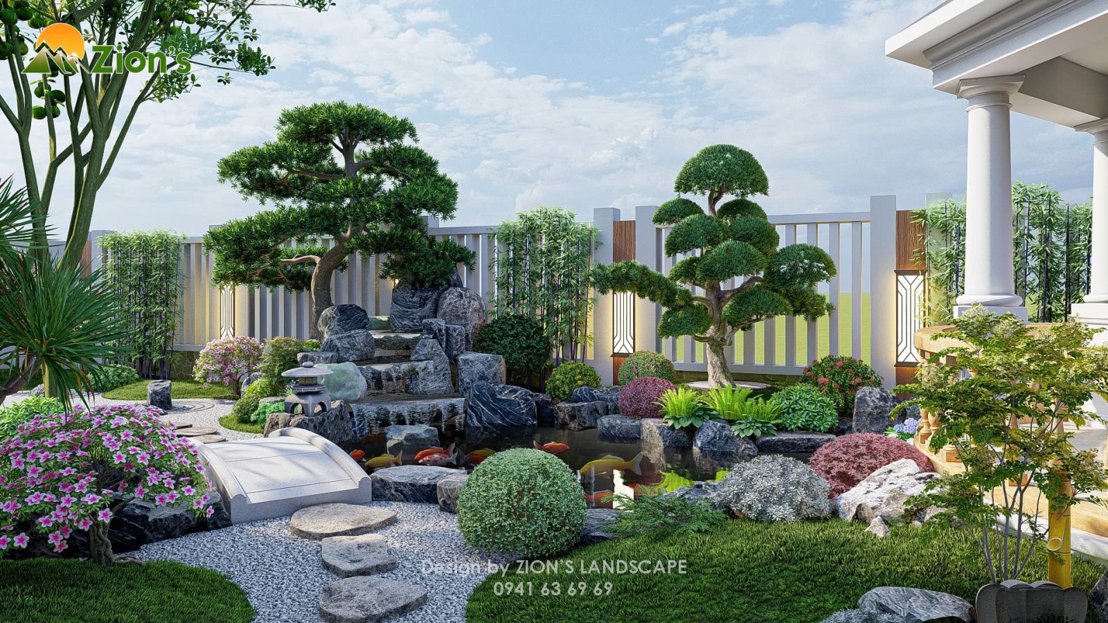 Thiết kế sân vườn Nhật Bản tại Bắc Giang - Zions landscape